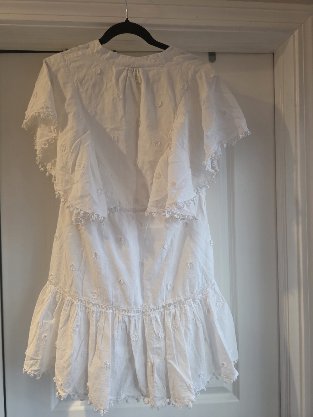 100% Cotton Farm Rio White Embroidered Ruffle Dress - Picture 6 of 9